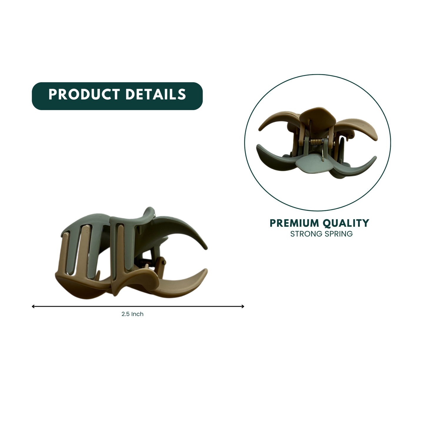 Durable hair claw clip in matte finish – perfect for party and wedding hairstyles