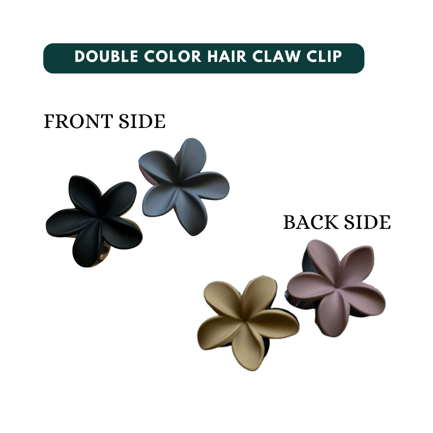 Trendy Korean hair claw clip holding thick hair in elegant bun hairstyle