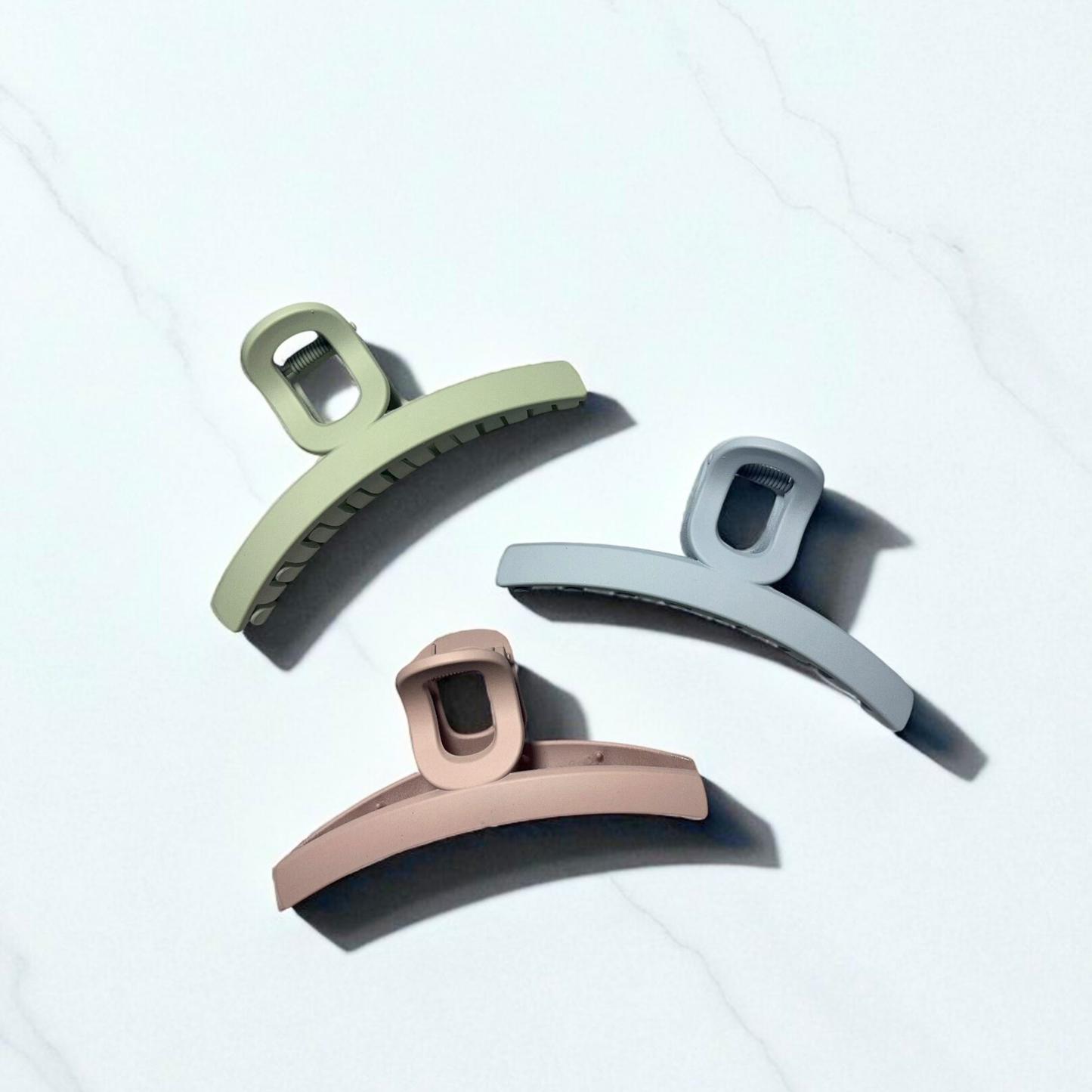 Large Matte Claw Clips for Women | Pack of 3