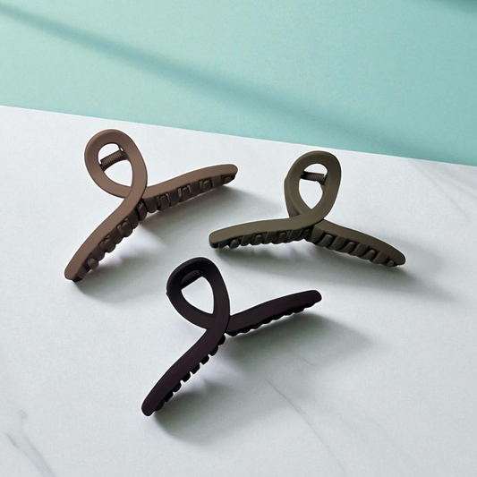 Korean Stylish Large Shark Teeth Hair Clips Pack of 3