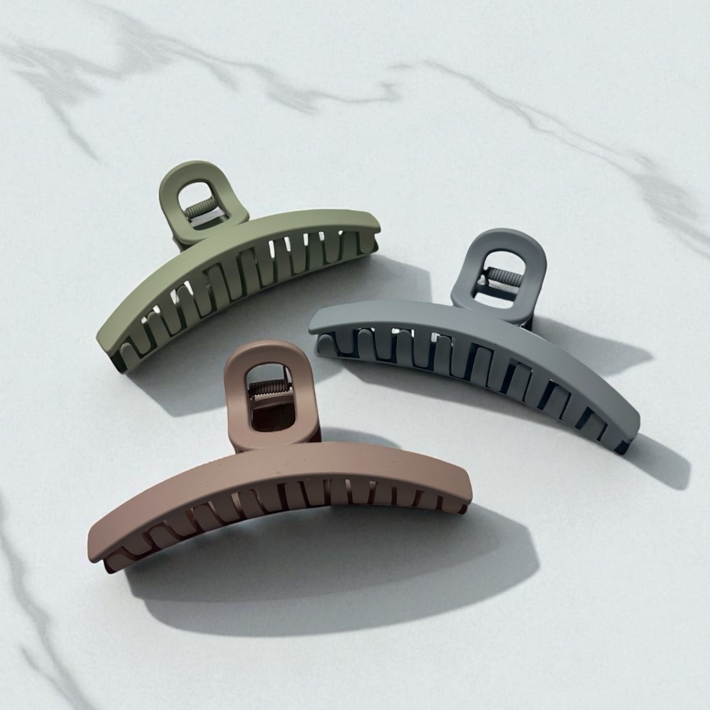 Large Matte Claw Clips for Women | Pack of 3