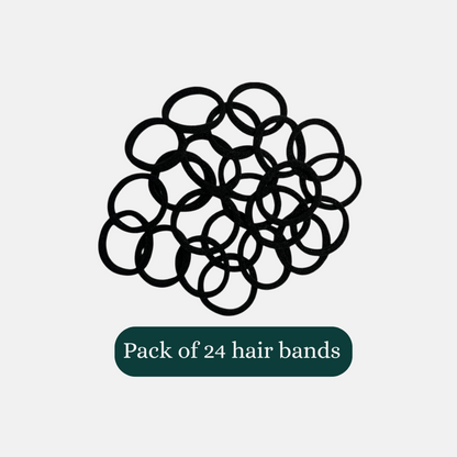 Ponytail Holders with Storage Box | Black