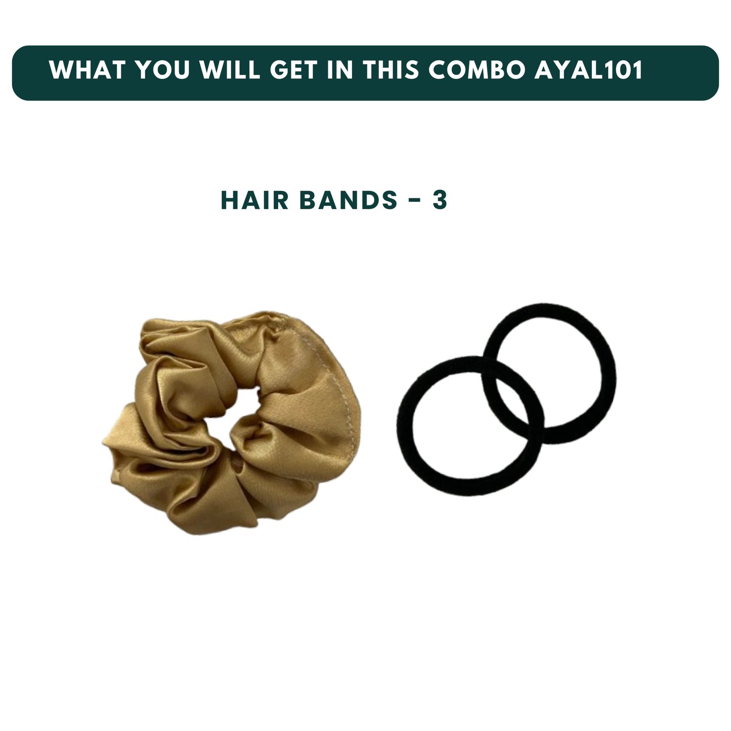 All-in-One Hair Accessories Combo Set for Women – Large, Medium & Small Claw Clips, Hair Band & Ponytail Bands | Everyday Styling Kit