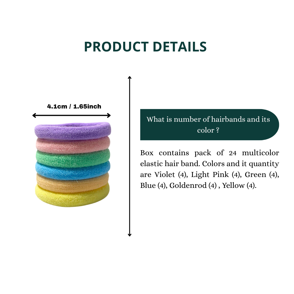 Ponytail Holders with Storage Box | Multicolor 1