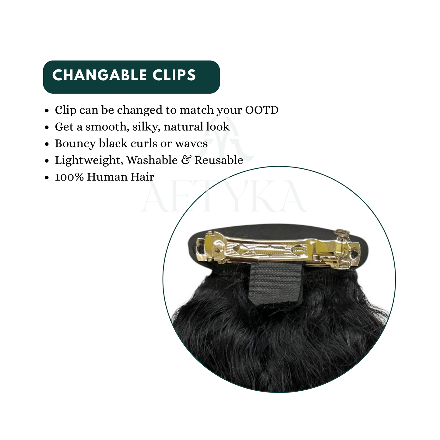 About Aetyka Flat clip Ponytail Hair extensions