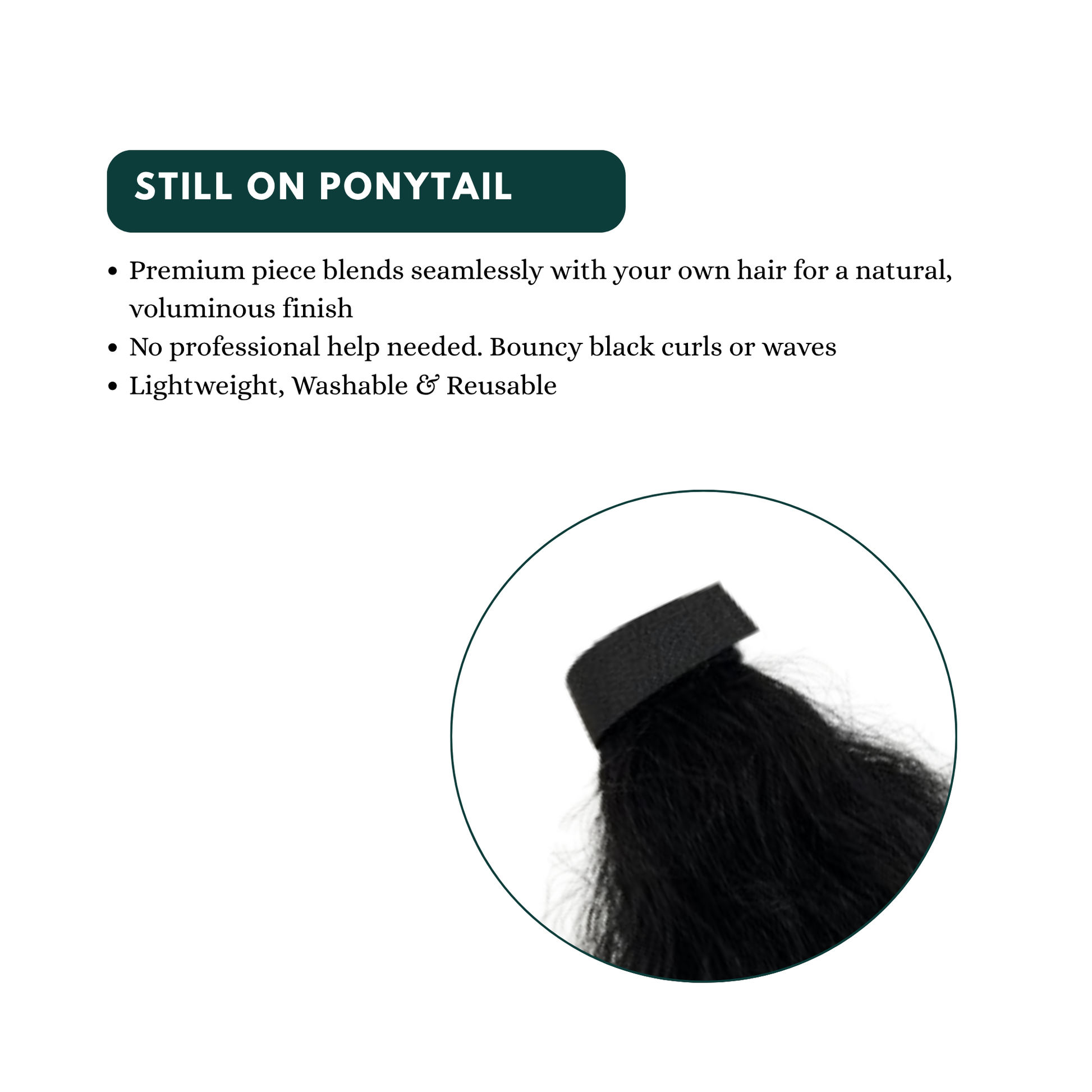 Aetyka's Stick on ponytail hair extension Info