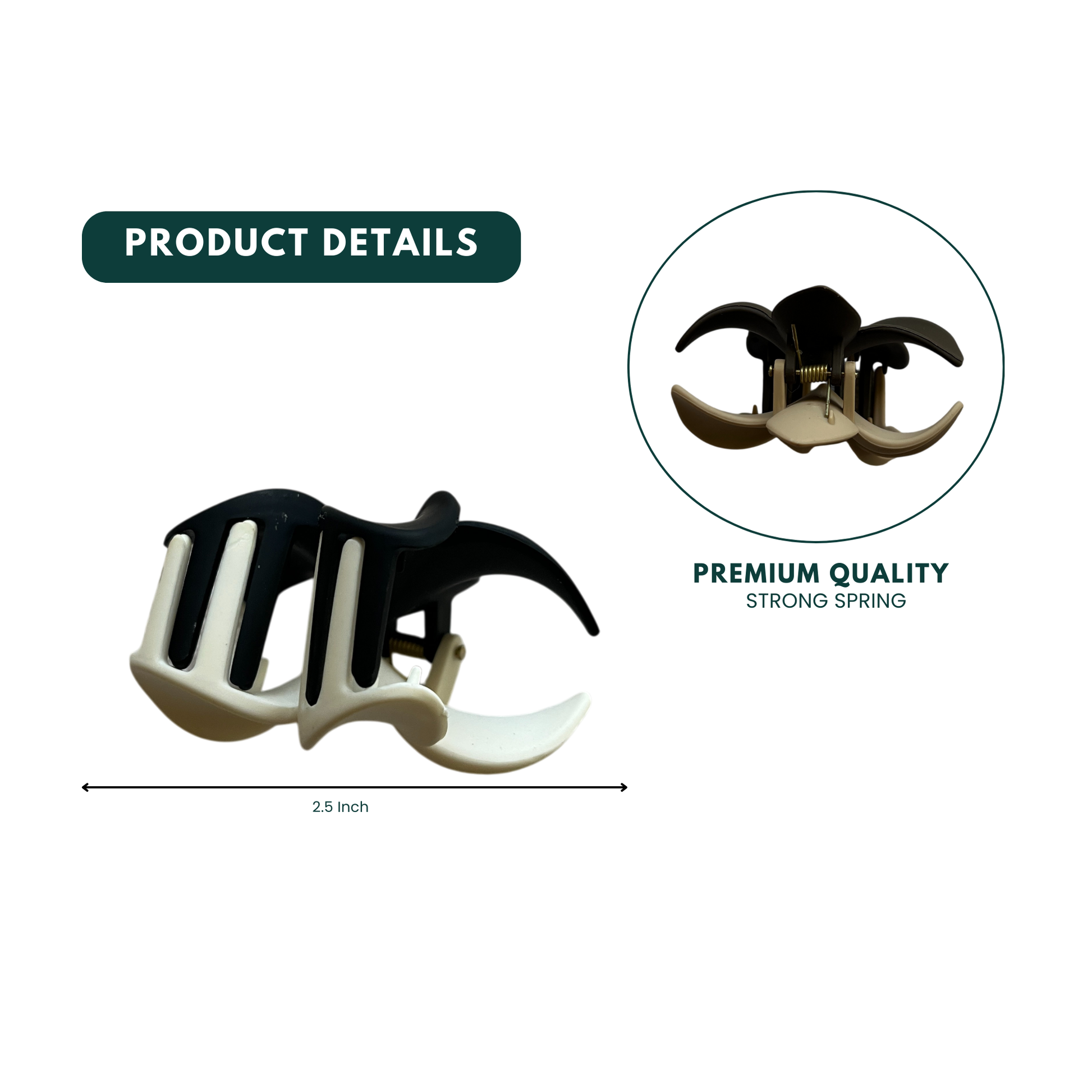Chic Korean double color hair claw clip – perfect gift for women and girls
