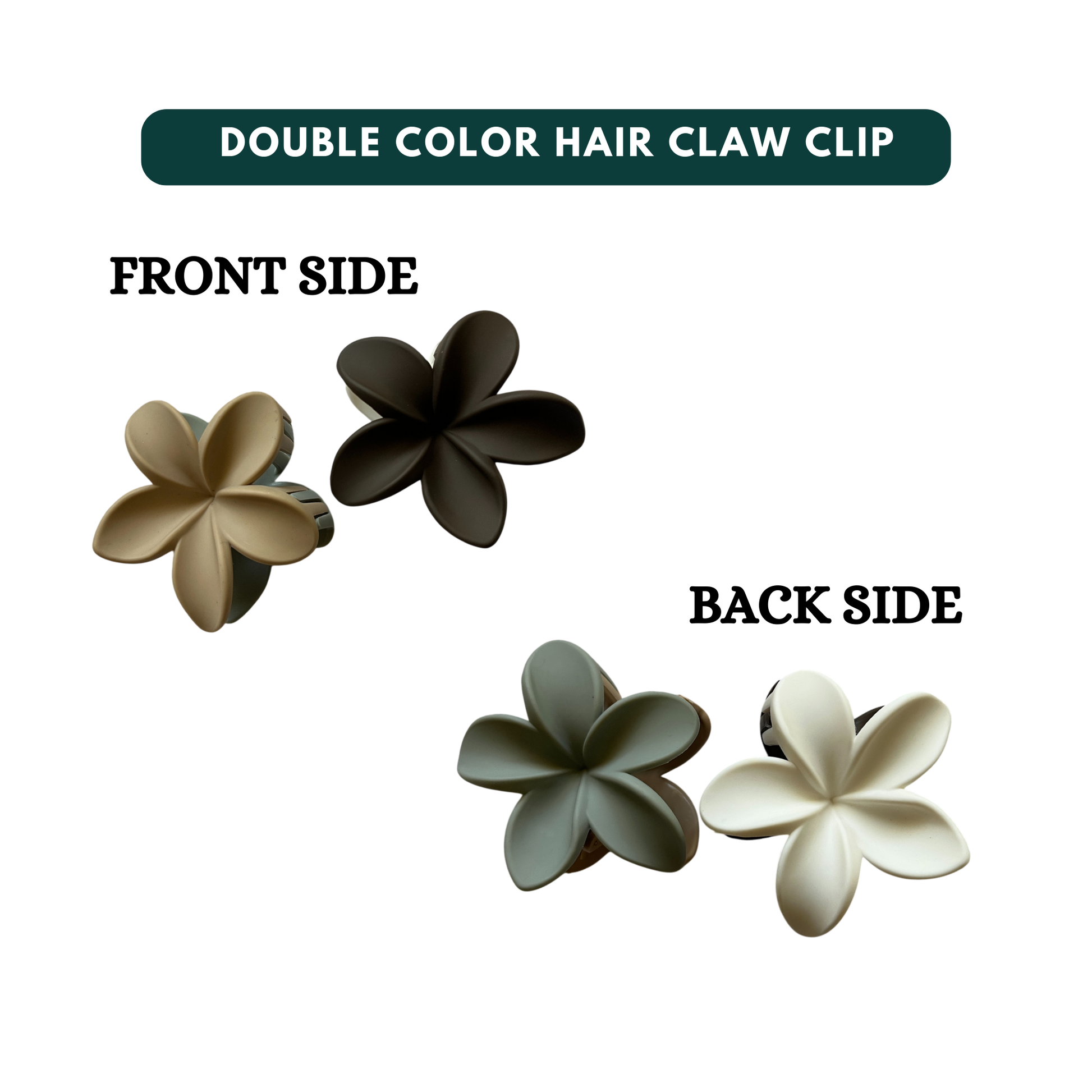 Fashion hair accessory – Korean double color claw clip for office wear