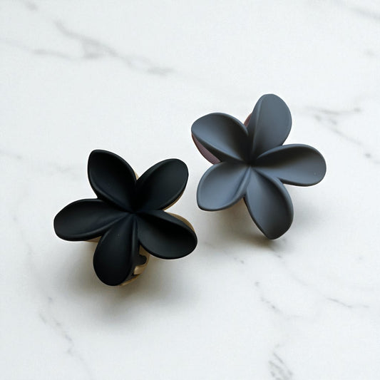 Korean style double color hair claw clip with matte two-tone finish for women